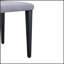 Quatre chaises de salle à manger en coton et lin gris clair, simples et polyvalentes, confortables et accompagnées, ensemble de 4-60720240-60720243