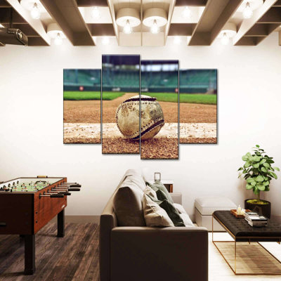 Baseball In Stadium, reproduction d'art sur toile
