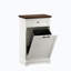 Armoire poubelle autoportante inclinable avec tiroir 10 gallons pour cuisine et salon, blanc antique (ne pas inclure la poubelle)
