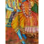 La rencontre céleste - Radha et Krishna | Huile sur toile | Par Anshika Agrawal