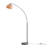 Inlight 66" Modern Arc Floor Lamp，Black Marble Base，Bulb Not Included-1268974023
