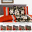 Printed Bedspreads 3 Piece Trendy Red Comforter Bed Throw with Matching Pillow Shams-114397933