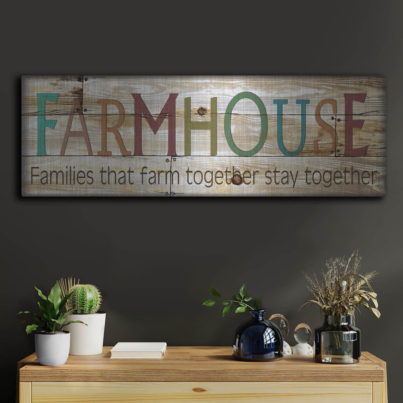 «Farmhouse Colorful» par Cindy Jacobs, H 12 po x l 36 po