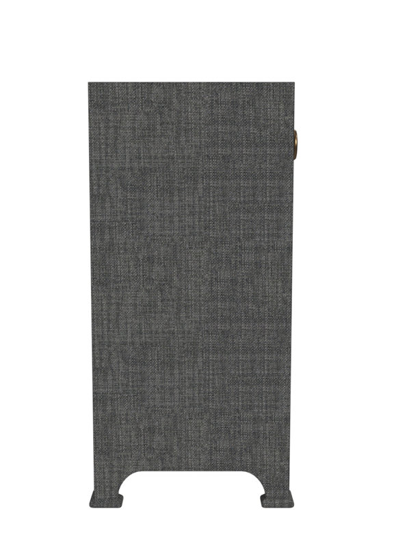 Butler Chatham Navy Raffia 2-Drawer Cabinet, Charcoal