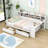 Wood Daybed with 2 Storage Drawers and Study Desk-866262455-866262449