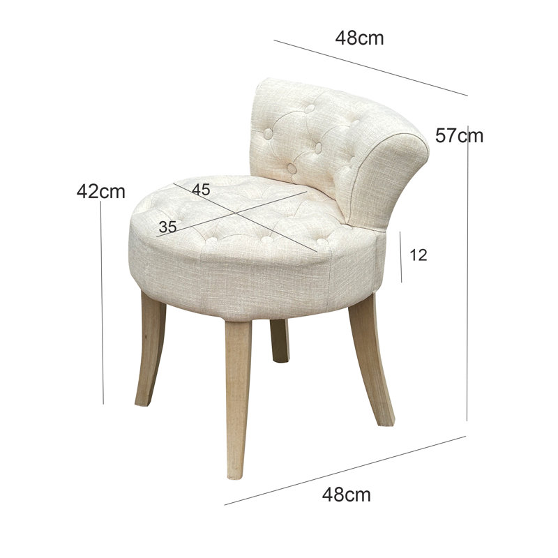 Solid + Manufactured Wood Accent Stool