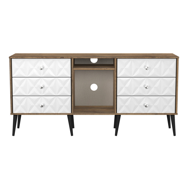 Akuna 152cm Sideboard, White/Vintage Oak