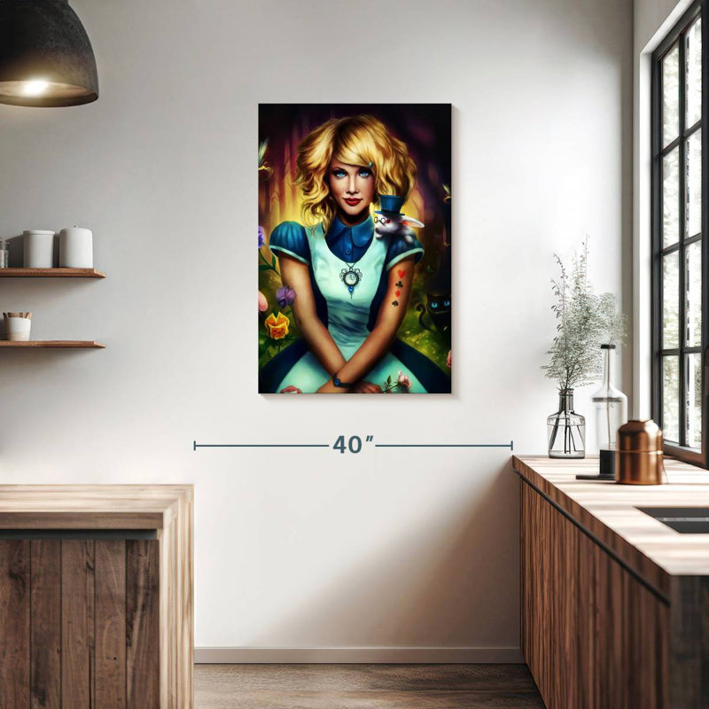 Alice au pays des merveilles, H 36 po x l 24 po