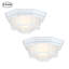 Ensemble de 2 luminaires de plafond 1 lumière 8,5 po avec verre givré et finition blanche-137003258-137003260