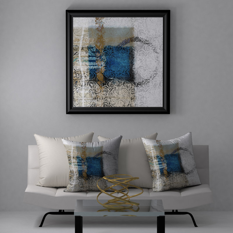 Abstract Reversible Throw Pillow, 24" x 24"