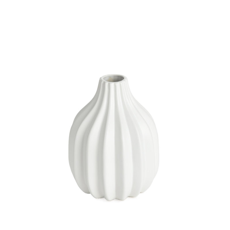 Burrosa Porcelain Table Vase, White