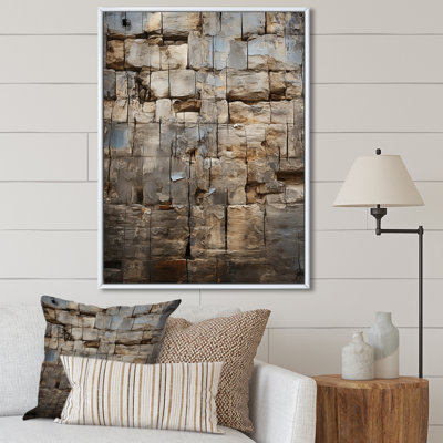 «Baljeet Hebrew Western Wall Collage II», reproduction sur toile encadrée