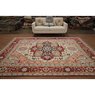 Tapis géométrique en laine à motif géométrique 8 x 10