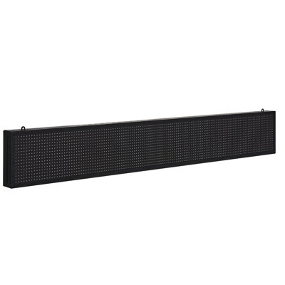 Programmable LED Sign, P10 Full Color Flexible Digital Scrolling Panel, DIY Custom Text Pattern GIF Display Board, Bluetooth APP Control Message Shop Sign for Store Business Advertising, 52x8 in
