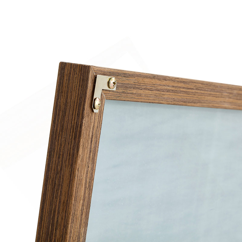 Miroir Quinnisha, H 63 po x l 19 po, Bois massif, Brun