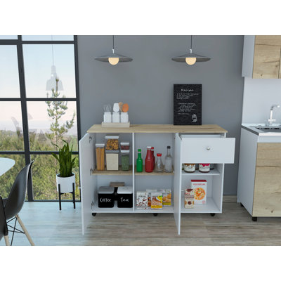 Îlot de cuisine 2 tiroirs Sayville