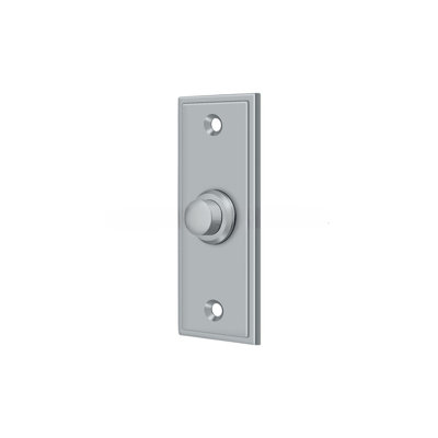 Clochette rectangulaire contemporaine en chrome brossé