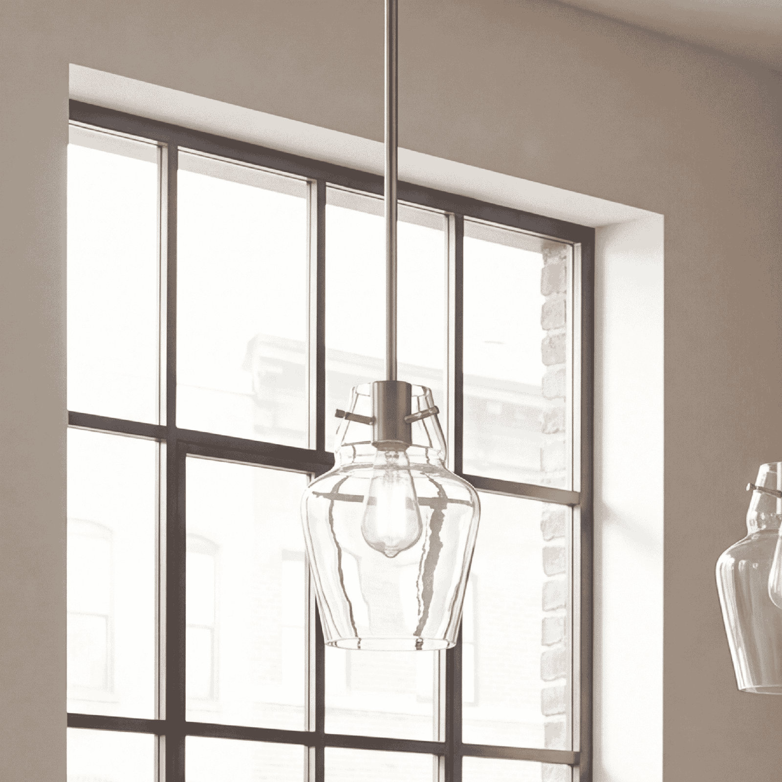 Magaret Dimmable Bell Single Light Pendant, Dark Brown