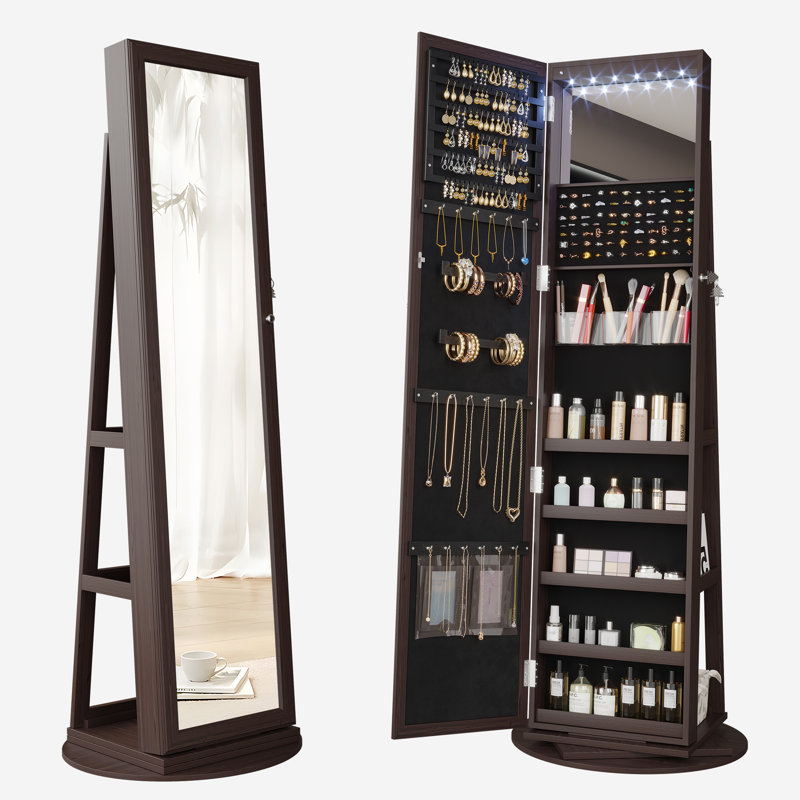 Demyah Jewelry Armoire, Brown