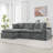 Flick Chenille Boneless Sectional Sofa with Double-Layer Cushions & Side Pockets-754638582