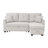 76.5" Linen Blend Upholstered Sectional With Pullout Bed And Chaise Storage-1316640230