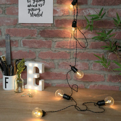 Street 475cm LED Battery Powered 10 - Bulb Globe String Light