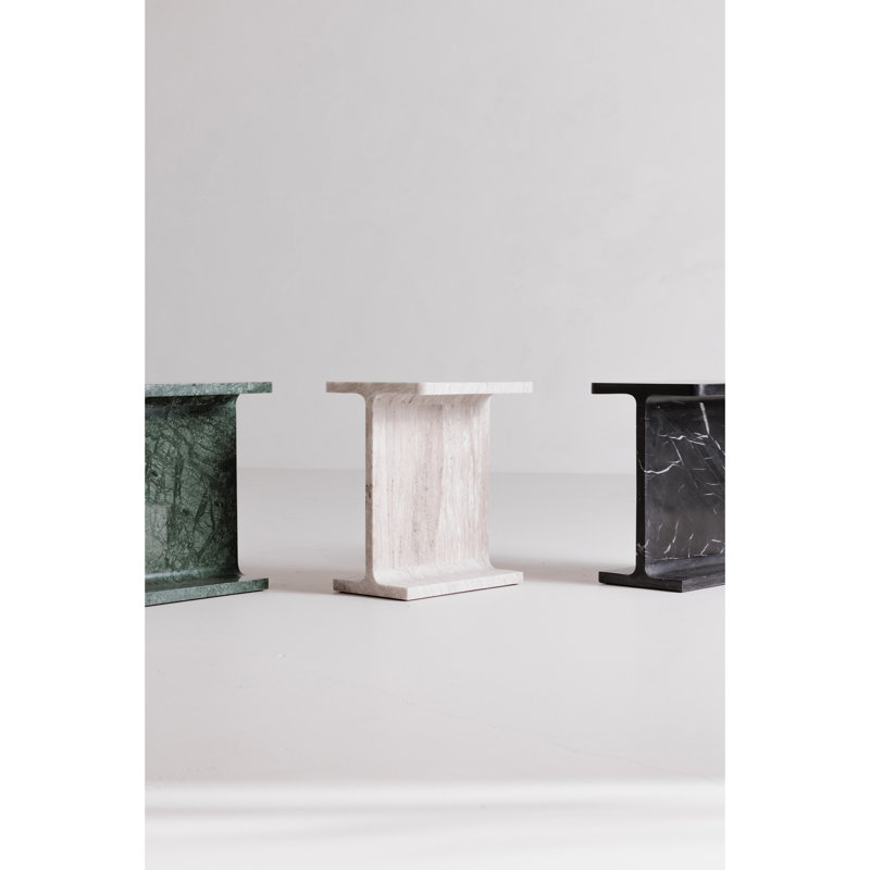 Marble End Table, Black