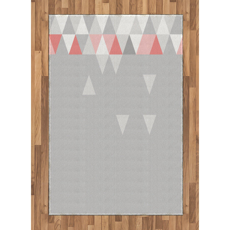 Abstract High Density Long Fiber Poly Threads Decorative Area Rug Carpet, Rectangle 4' x 5'8"