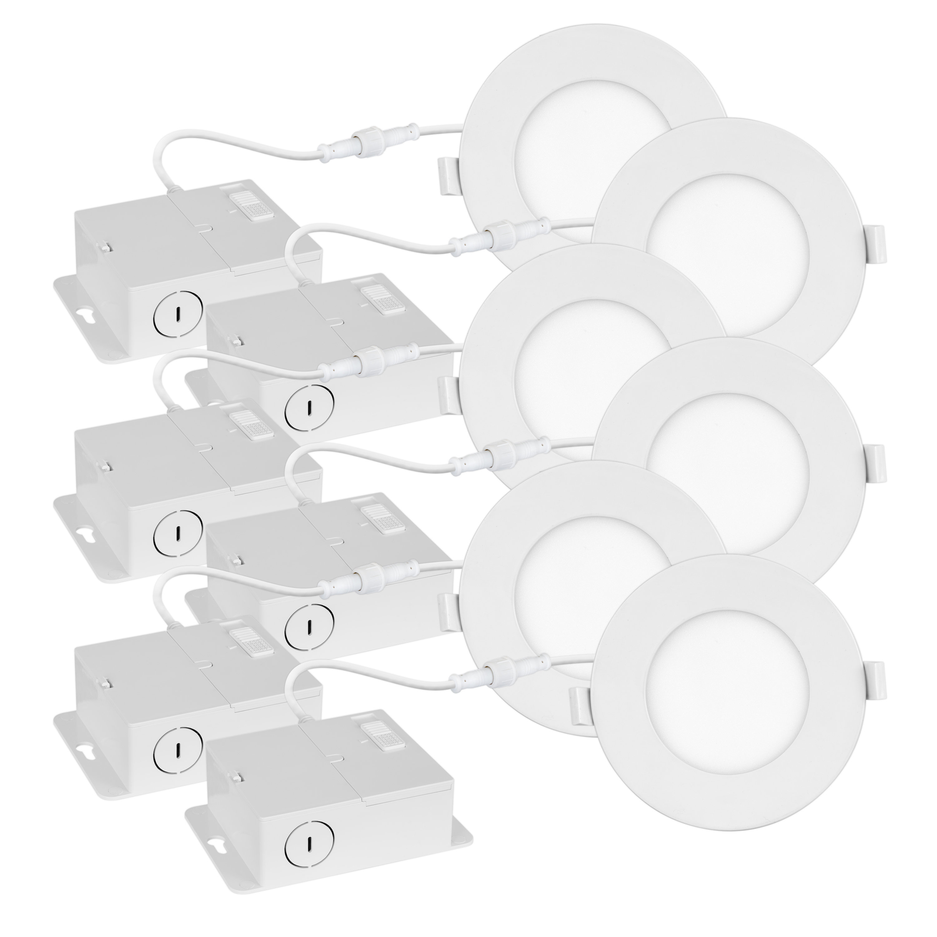 Luminous 4 Inch Led Luminus 4-Inch 5 CCT LED Recessed Slim Light With Detached Junction Box ...