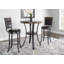 Aleira 2-Person Round Manufactured Wood Dining Set with Swivel Stools