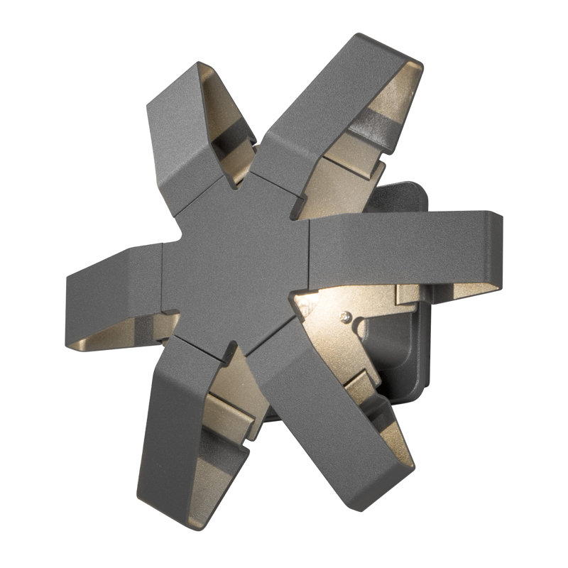 Integrated LED Outdoor Flush Mount, Anthracite