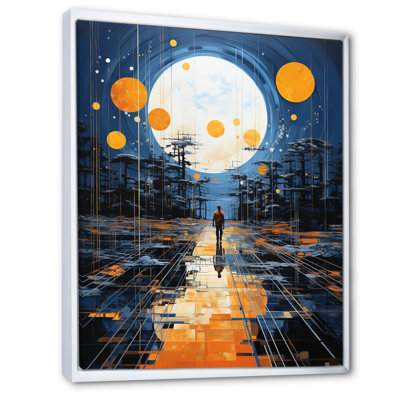 «Hinrikus Yellow Solar Specks», impression géométrique sur toile