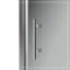 Écran de douche en verre sans cadre 35 po de largeur x 72 po de hauteur avec verre trempé transparent de 1/4 po (6 mm), chrome, porte de douche