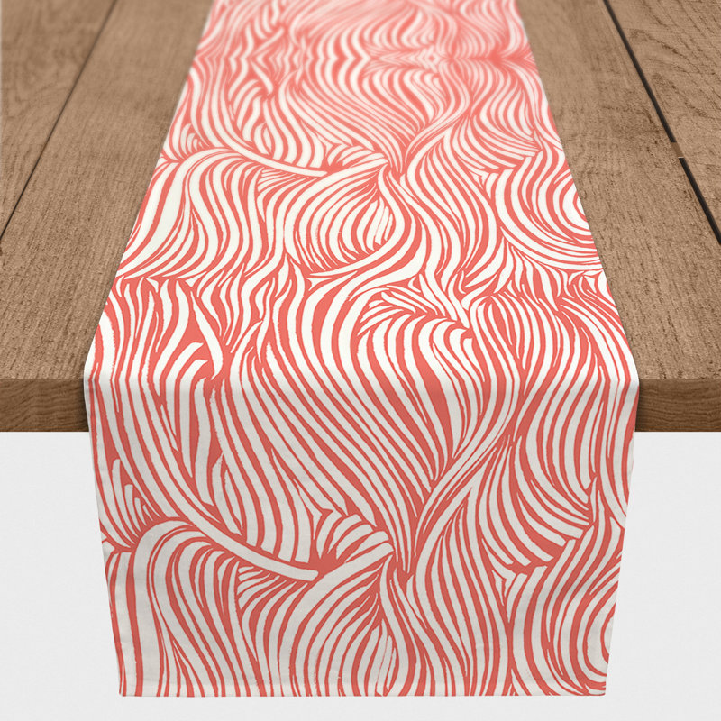 Analicia Rectangle Polyester Table Runner, 72'' x 16'', Pink