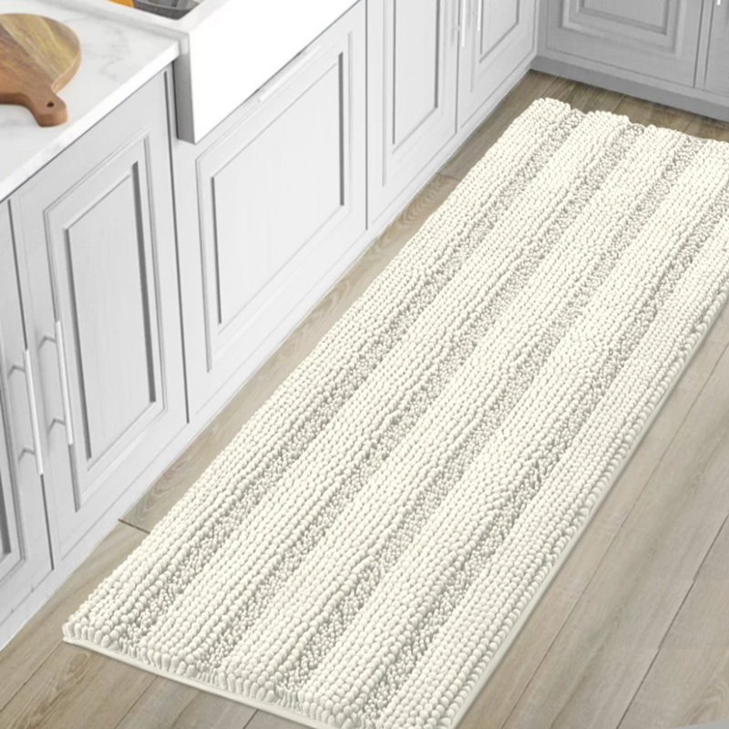 Tapis pour salle de bain Joaquin, l 20 po x L 32 po, Ivoire