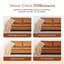 Canapé en cuir végan de 182 cm (71,5 po) avec accoudoirs carrés larges et poches de rangement pour salon.-505264730