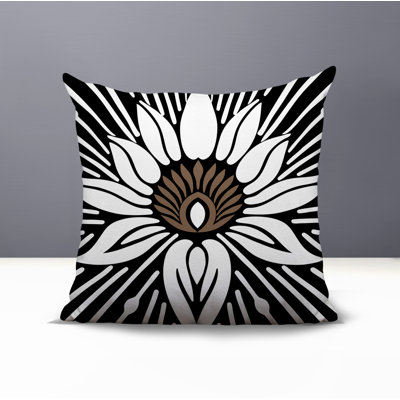 Carla Floral Burst Reversible Indoor/Outdoor Square Pillow