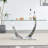 Modern Glam 5-Piece Tempered Glass Dining Set with Tufted Faux Leather Chairs and Chrome Arc Base