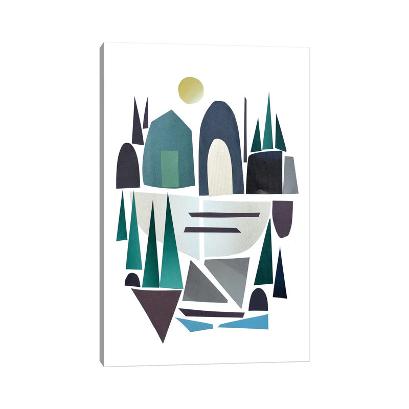 Full Moon - Blue by Dan Hobday - Wrapped Canvas Print, 101.6 cm H x 66.04 cm W x 1.91 cm D