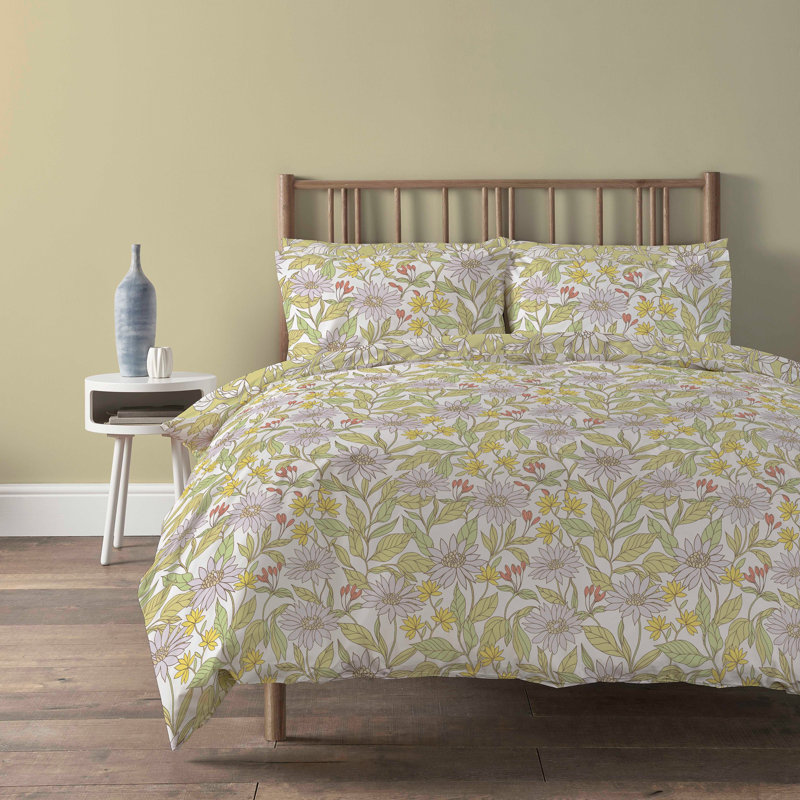 Polyester No Pattern Duvet Cover Set with Pillowcases Included, Double Duvet Cover Set + 2 Pillowcases, Yellow 1