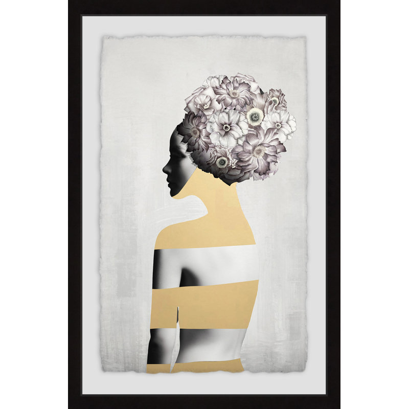 « nue fleur », impression encadrée, H 12 po x l 8 po x P 1,5 po