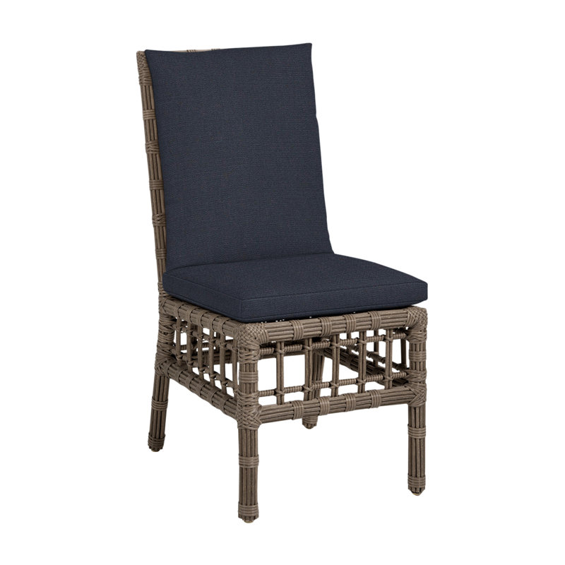 Chaise d'appoint Newport Woven - Onyx, Pas de soudure, Lin marine, Onyx