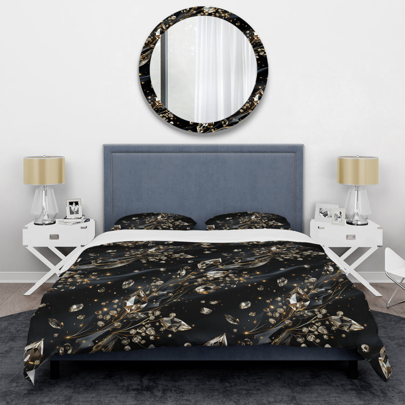 Ensemble de housse de couette Glamour, Housse de couette pour très grand lit et 2 très