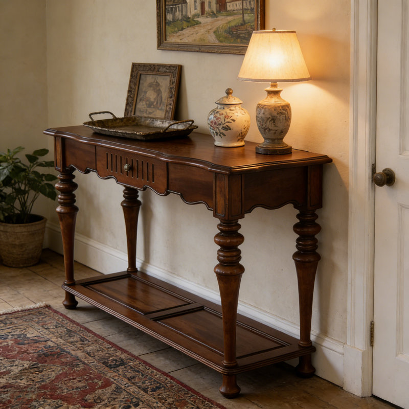 American Retro Solid Wood Console Table