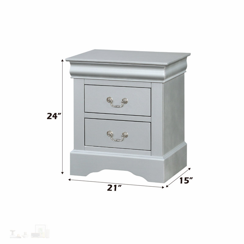 Table de chevet élégante avec 3 tiroirs et poignées dorées, un meuble de chambre à coucher élégant et fonctionnel