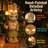 12.6" Solar Powered Tiki Figure with Lighted Torch Garden Statue