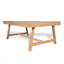 Table basse de patio rectangulaire en bois d'acacia, teck