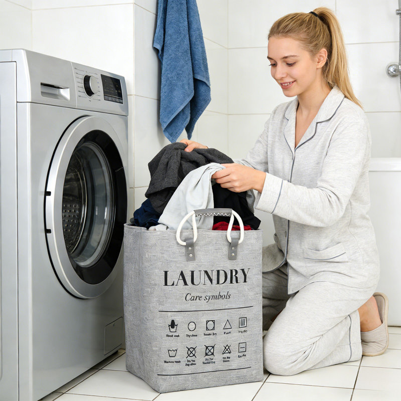 Laundry Baskets Freestanding Laundry Hampers Floding Clothes Hamper With Handles In Laundry Room College Dorm Bathroom Bedroom