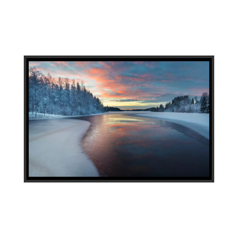 «Nature II» par Andreas Stridsberg, impression sur toile, H 18 po x l 26 po x P 1,5 po, Toile avec cadre noir, Pas de tapis