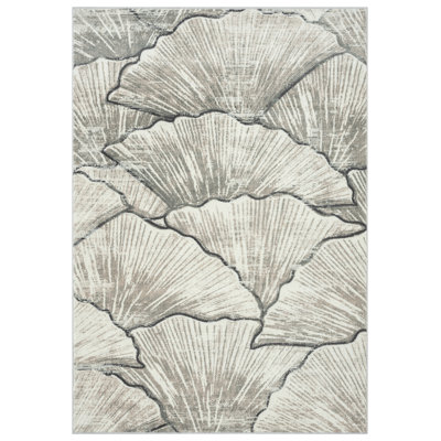 Tapis gris à motif abstrait Bjartur